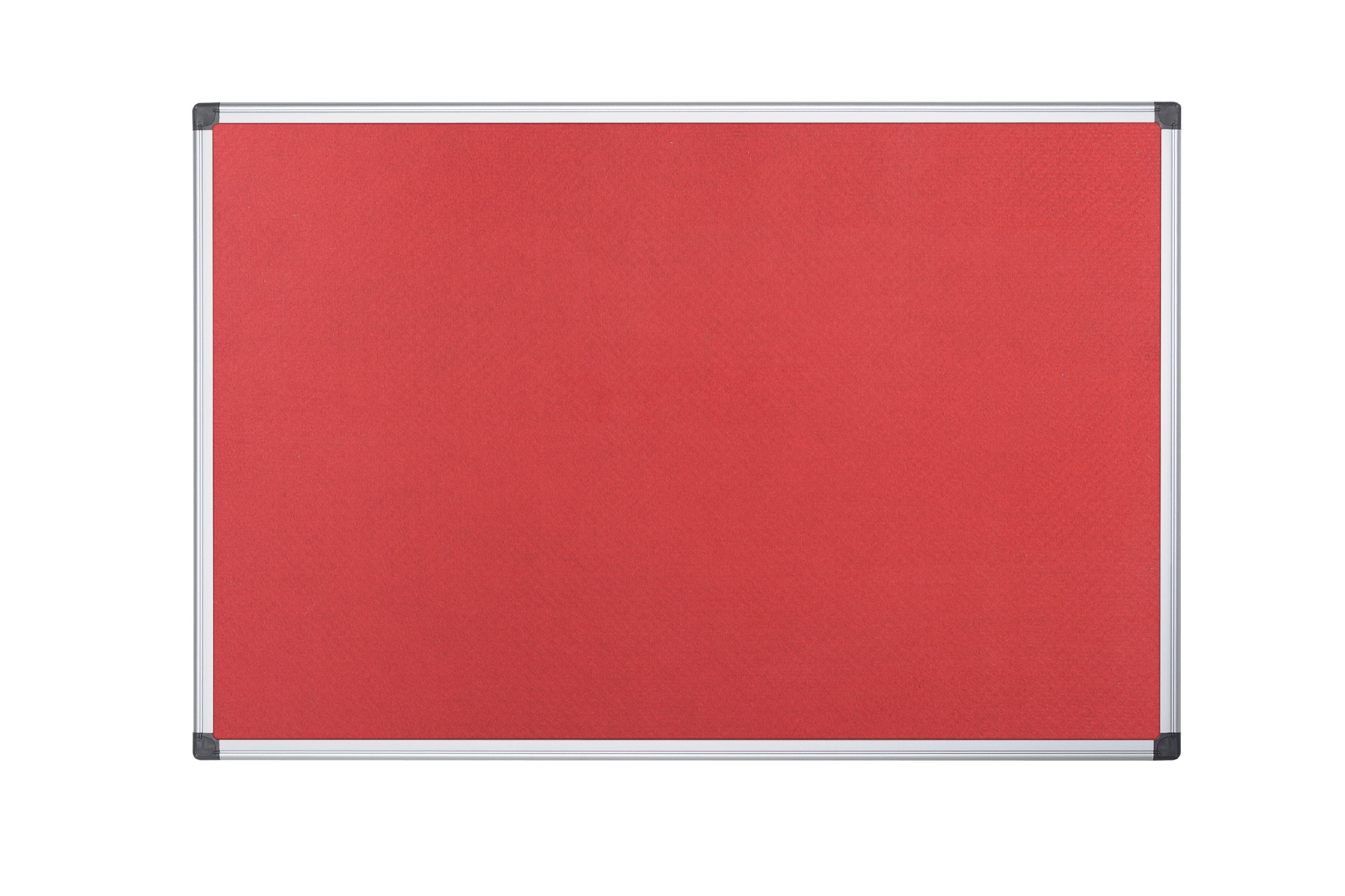 Bi-Office Maya Red Felt Noticeboard Aluminium Frame 600x450mm - FA0246170 DD