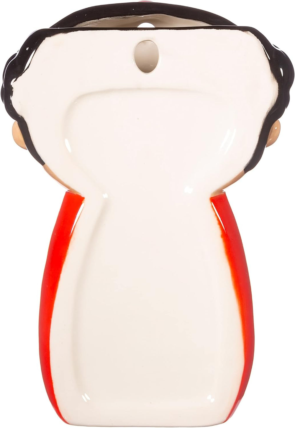Red Frida wall-mounted planter by Sass & Belle, decorative decor piece with vibrant floral design and hanging setup.