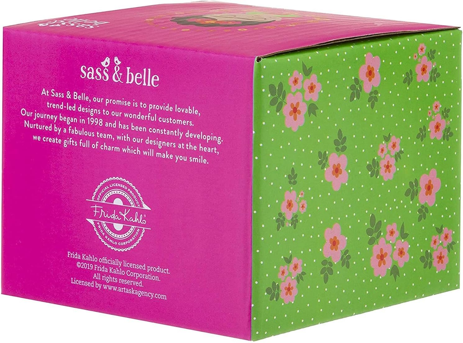 Mini Frida planter by Sass & Belle for home and garden decor, featuring a colorful, artistic design with a small plant inside.