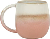 Pink ombre glazed mug from Sass & Belle with a dip glaze finish, perfect for enjoying hot beverages.