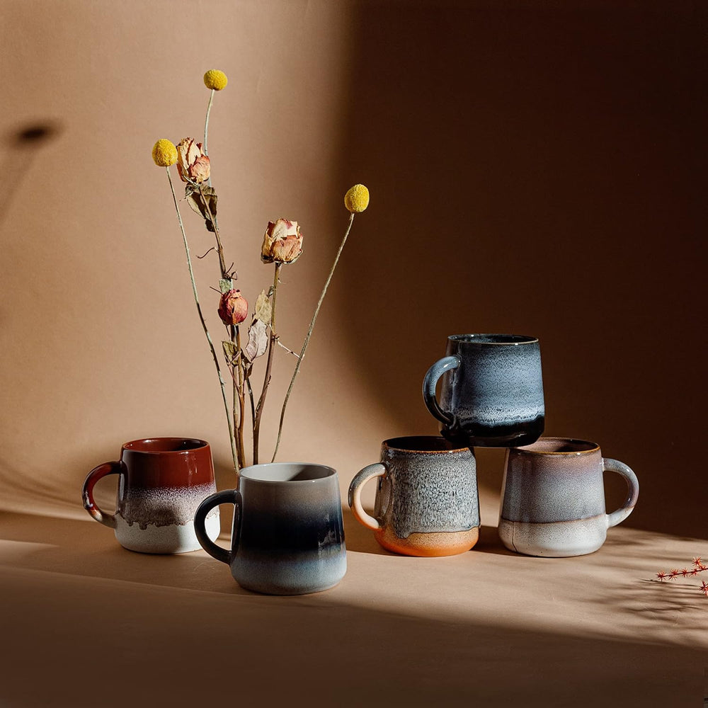 Sass & Belle Midnight Mojave Glaze Mug with a dark, glossy finish, featuring a stylish ceramic mug for hot beverages.