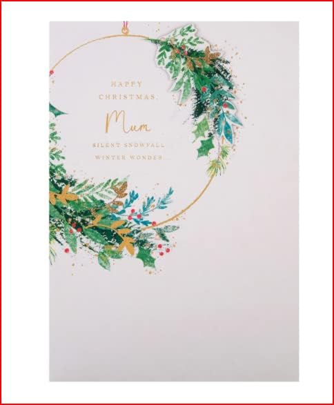 Mum and Dad Christmas Greeting Card with Festive Seasonal Design and Heartfelt Wishes