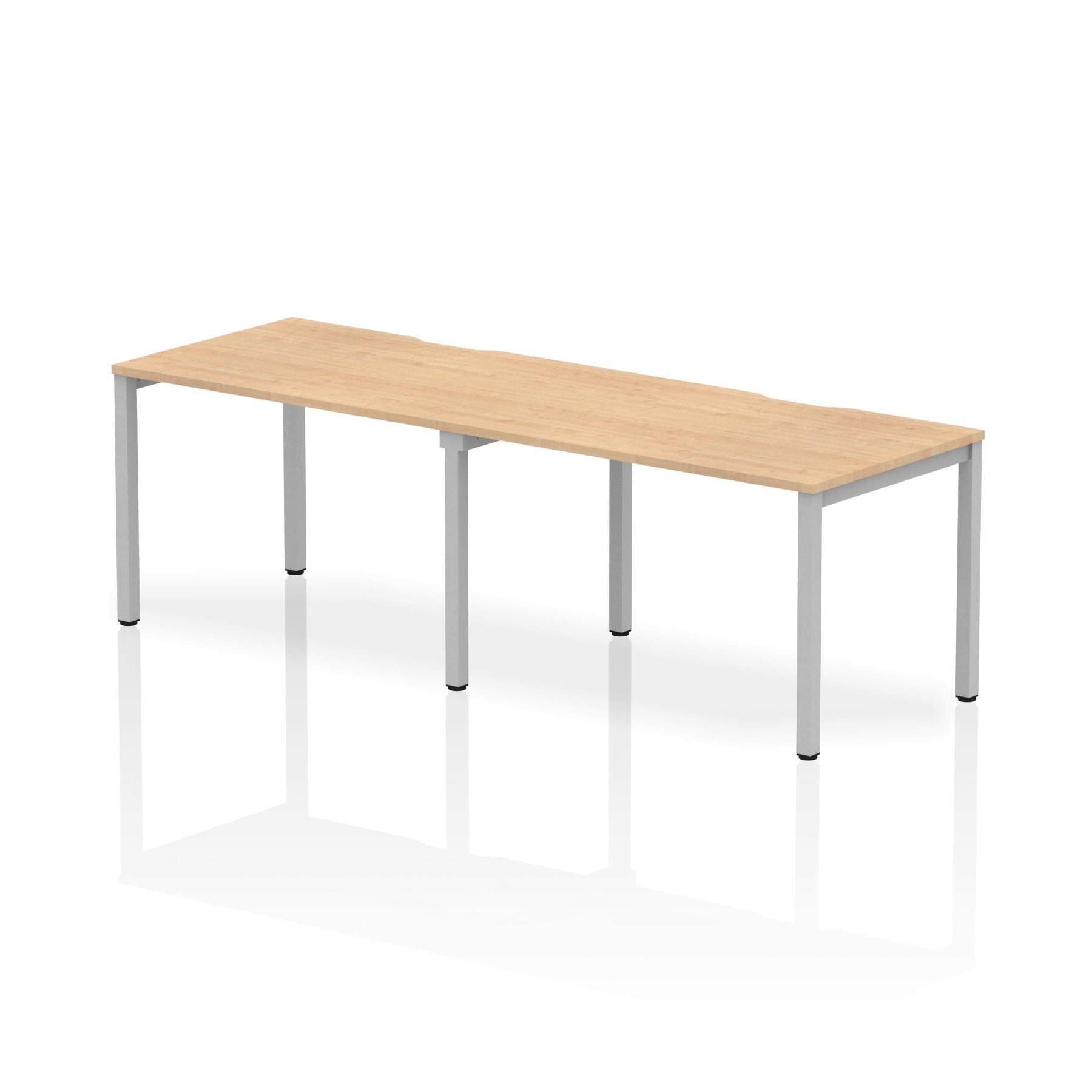 Dynamic Evolve Plus 1200mm Single Row 2 Person Desk Maple Top Silver Frame BE379 DD
