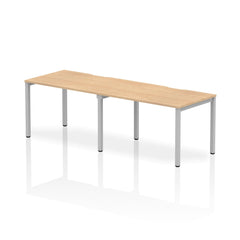 Dynamic Evolve Plus 1200mm Single Row 2 Person Desk Maple Top Silver Frame BE379 DD