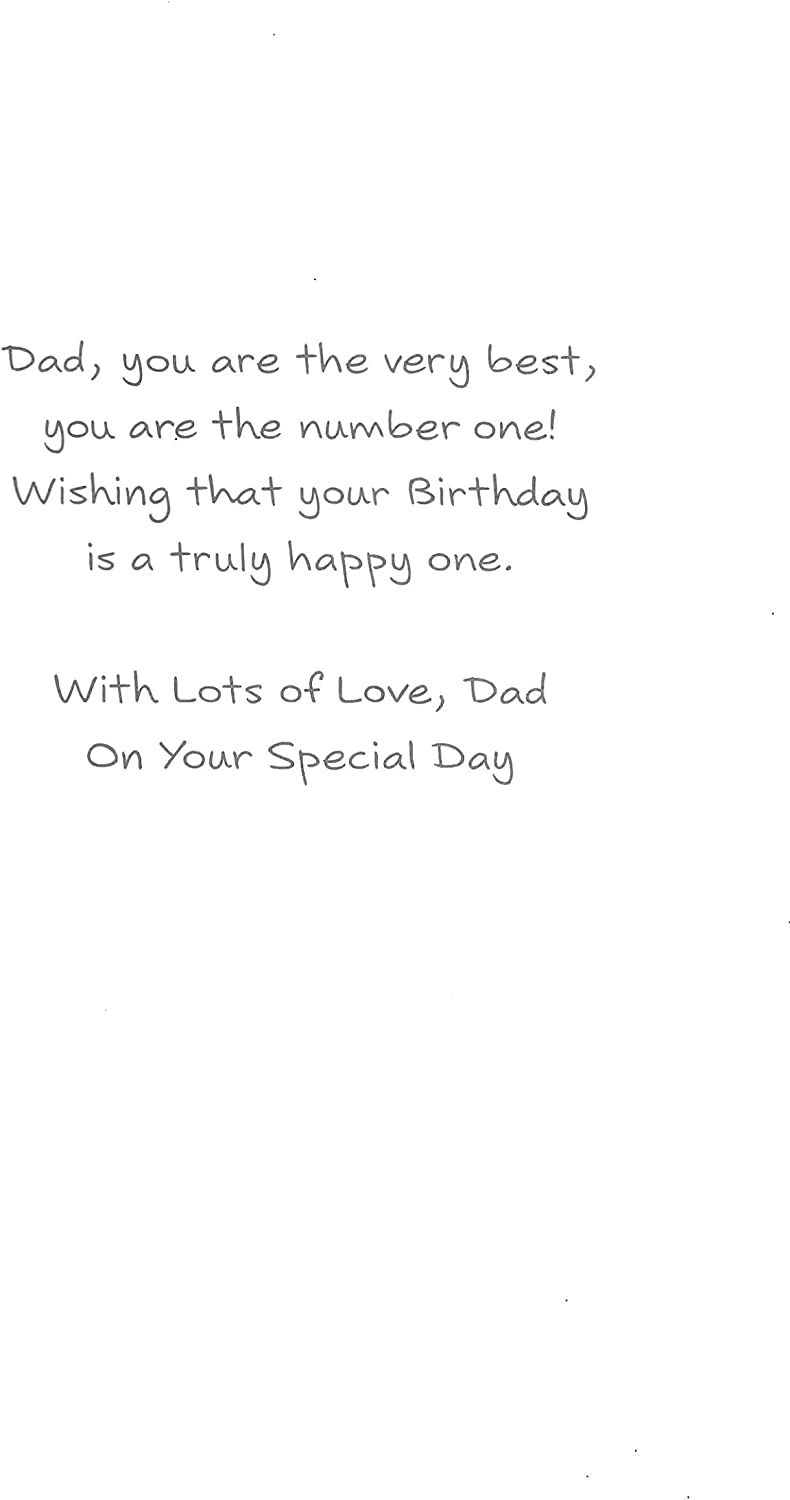 Second Nature Dad birthday greeting card featuring a hand-finished design, perfect for celebrating dad's special day.