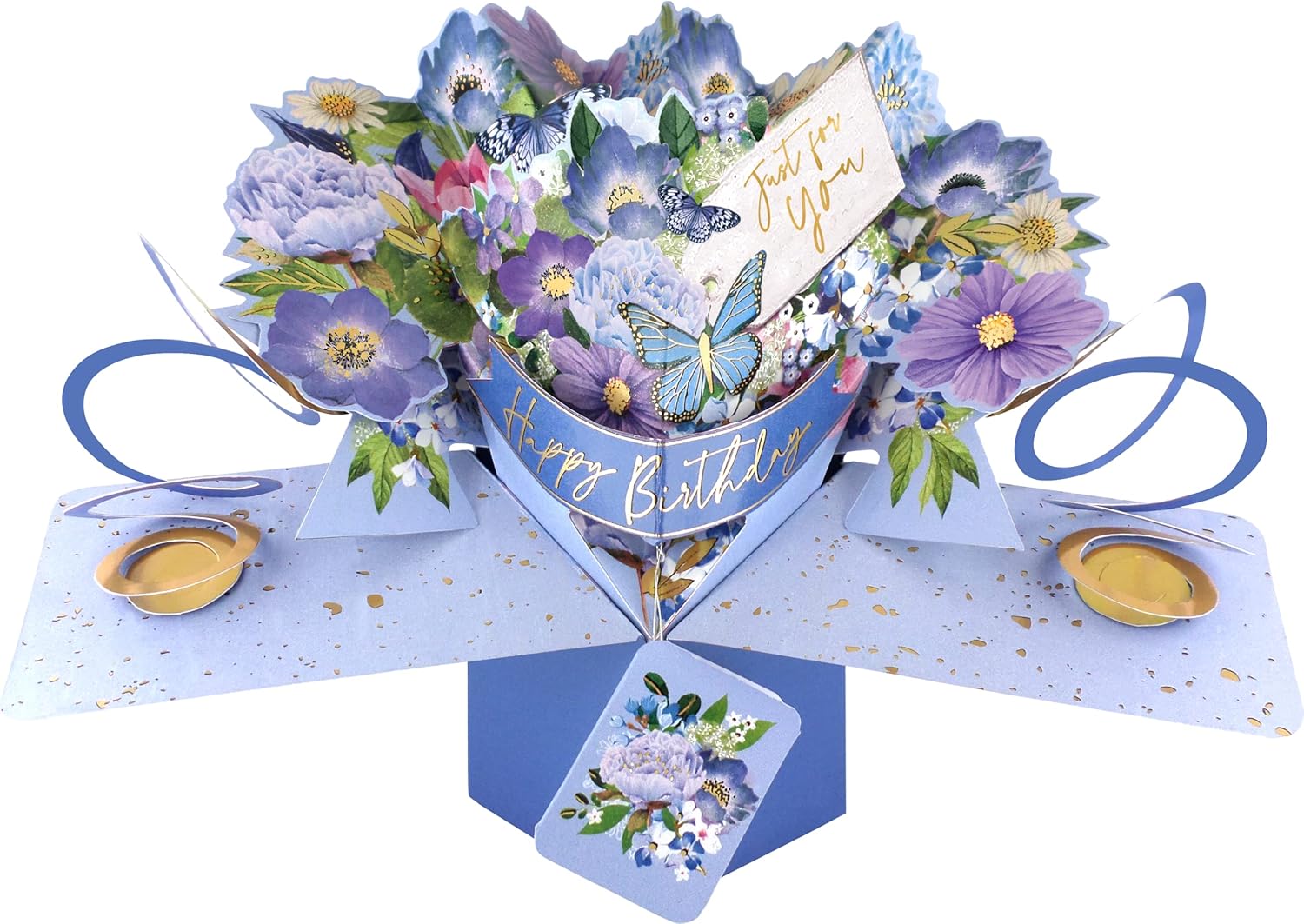 Second Nature 3D Pop Up Happy Birthday greeting card featuring colorful birthday message and festive design.