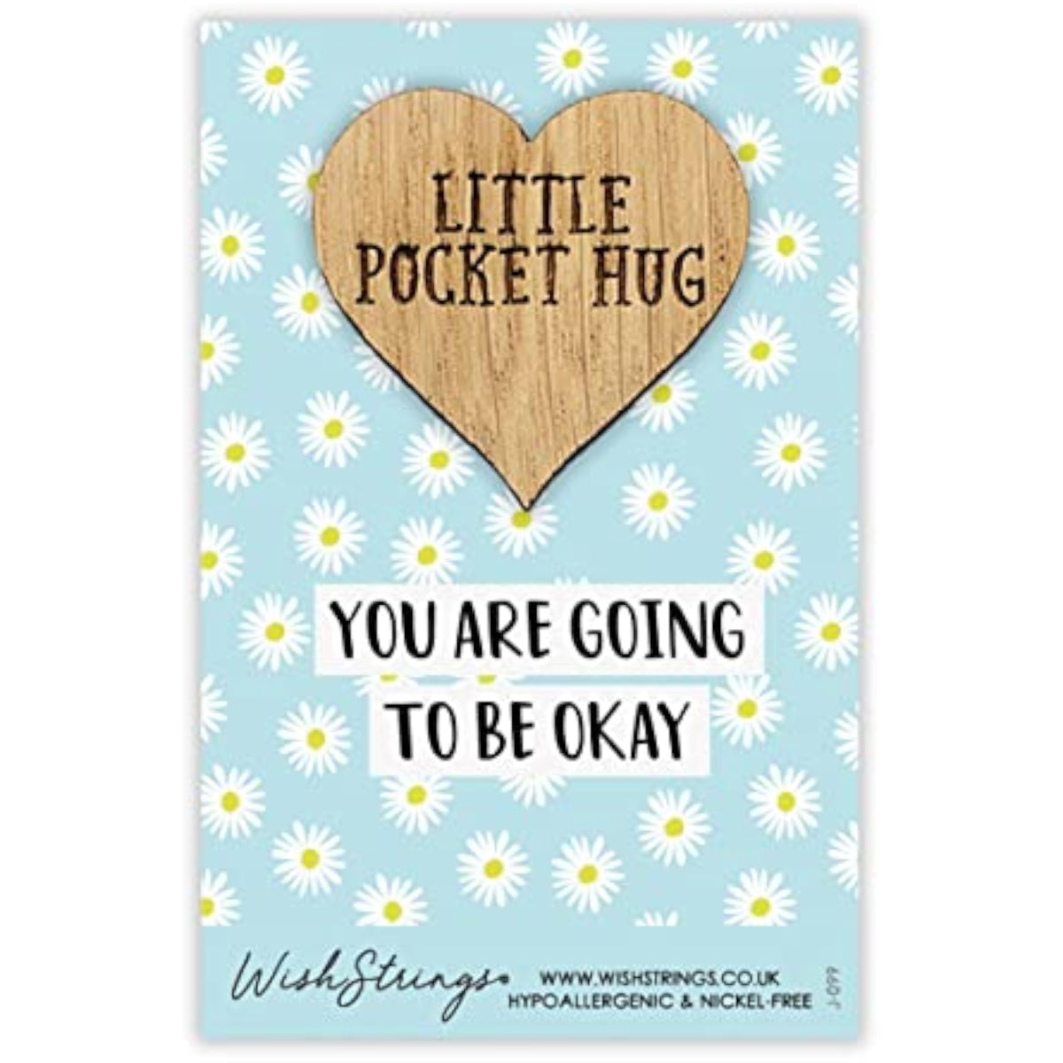 Second Nature keepsake gift with a small pocket hug wish token featuring motivational message on a light background.