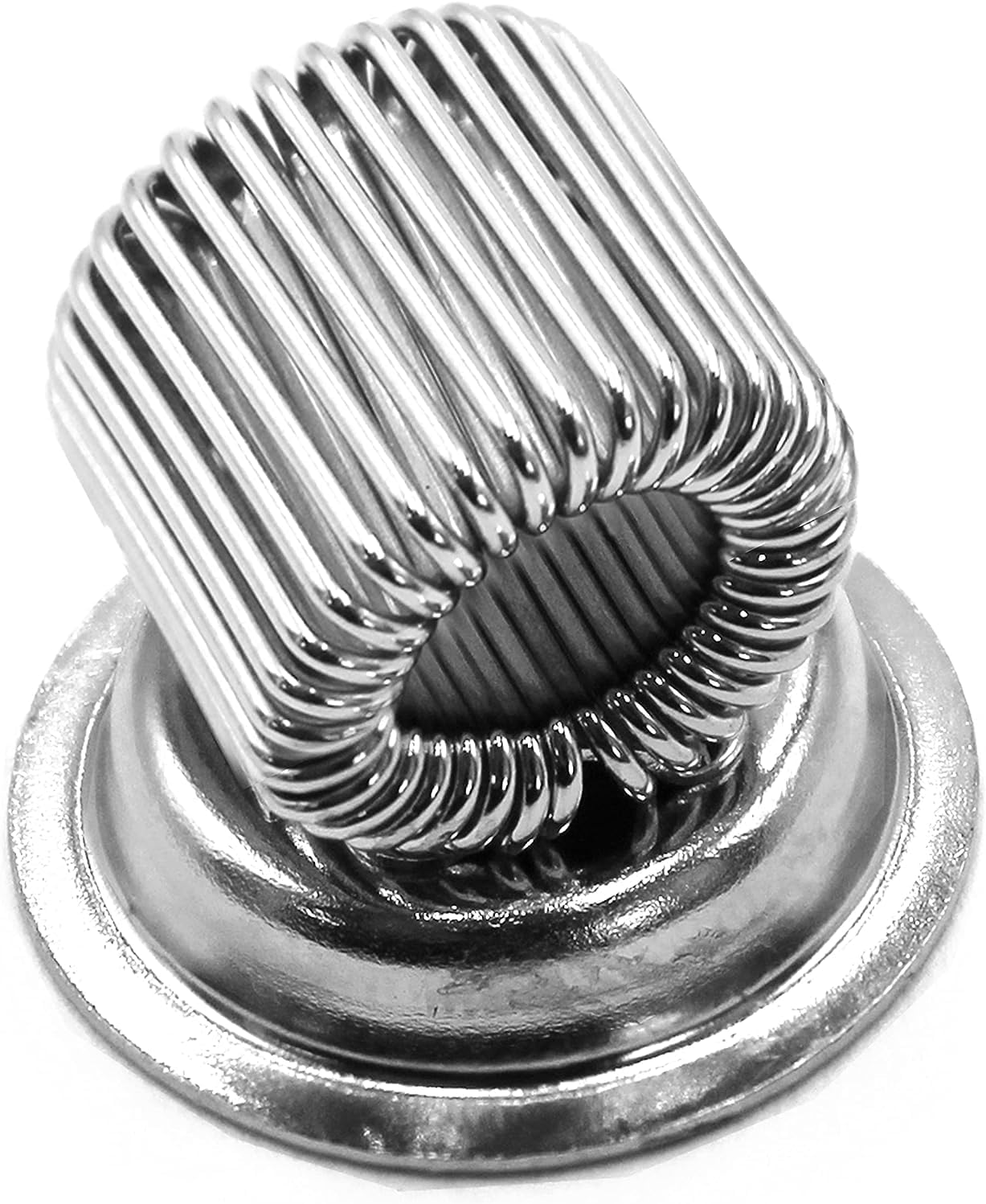Silver self-adhesive metal pen holder from Send It By, designed for organizing office supplies on desks and walls.