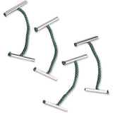 Green plastic-ended Treasury Tags from Send It By, 101mm office supplies pack of 100, for organizing and tagging documents.