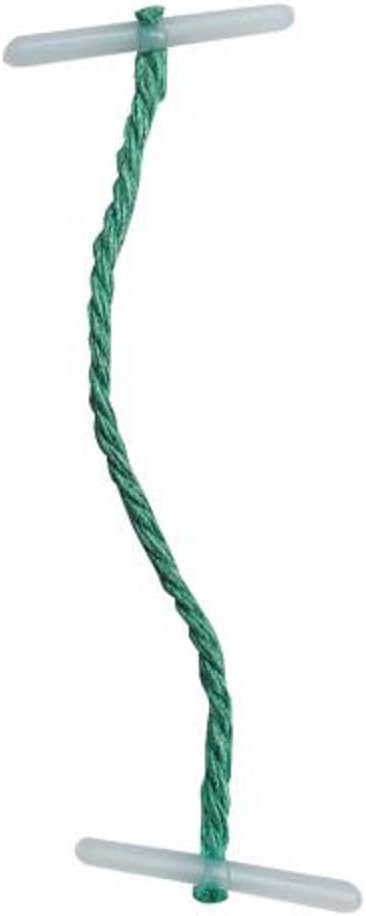 Green metal-ended treasury tags from Send It By, 45mm size, in a pack of 100, used for organizing documents in office supplies.
