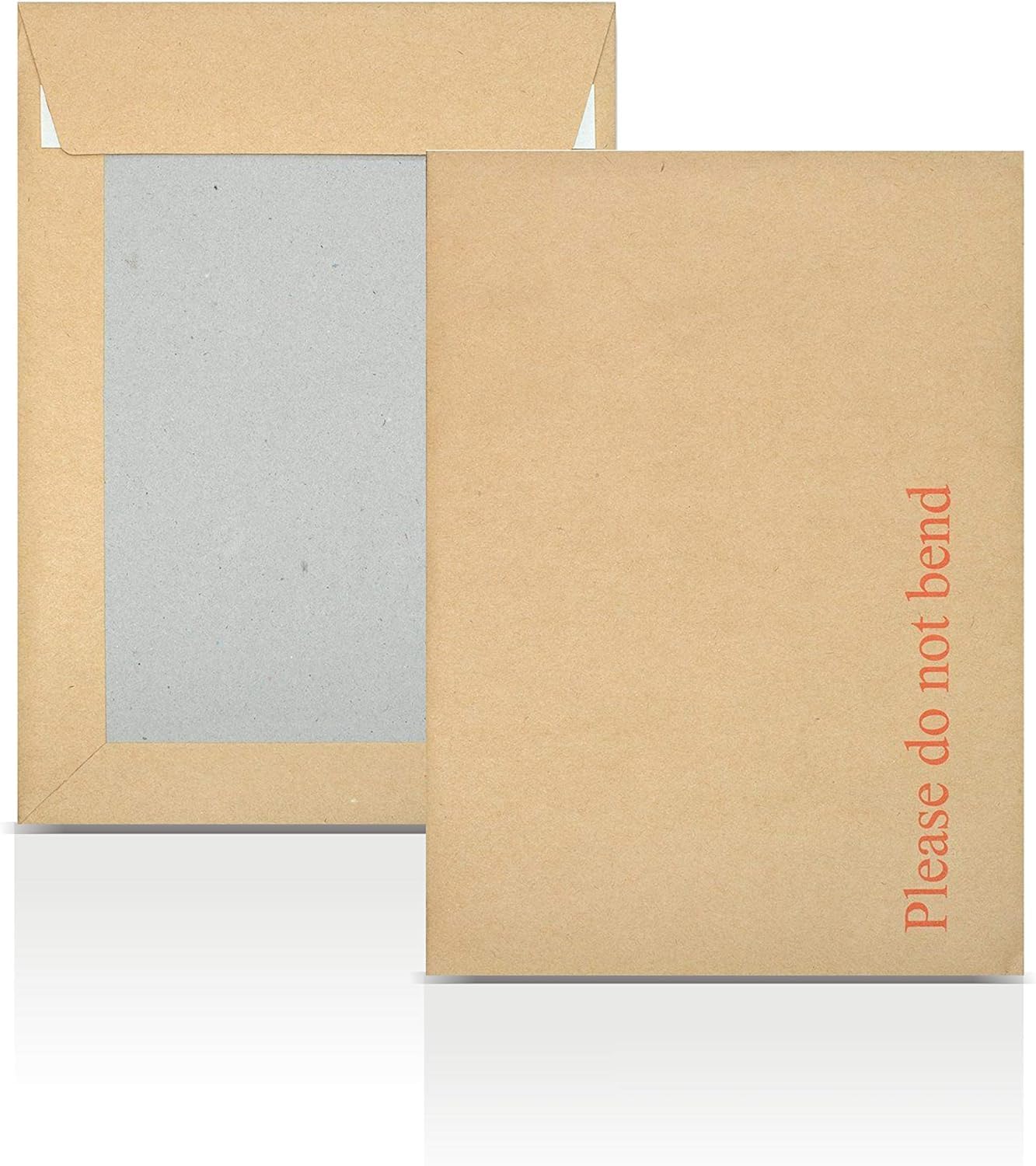 Send It By brown back board envelopes, manilla color, size 241x178x45mm, suitable for mailing and protecting documents.