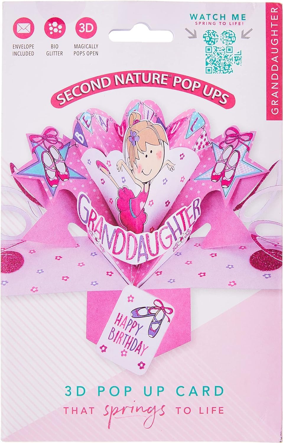 Granddaughter Birthday Pop-Up Greeting Card Original Second Nature 3D Pop Up Cards
