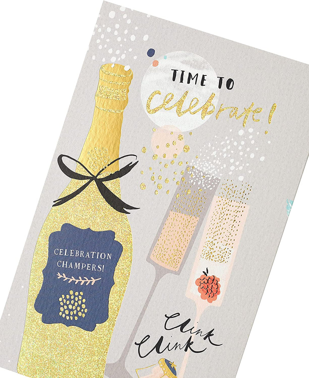 Birthday Card for Her/Friend -Time to Celebrate-Bubbly Champagne