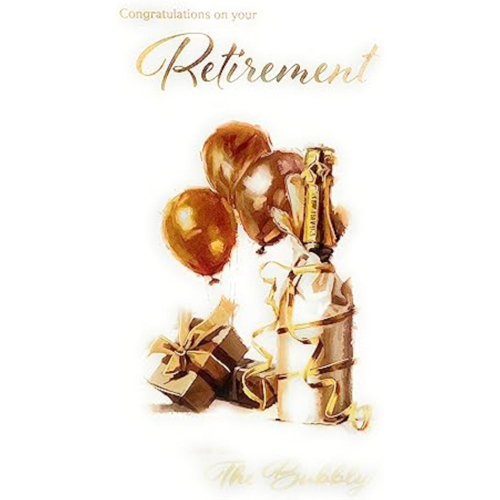 Congratulations On Your Retirement Crack Open The Bubbly Card