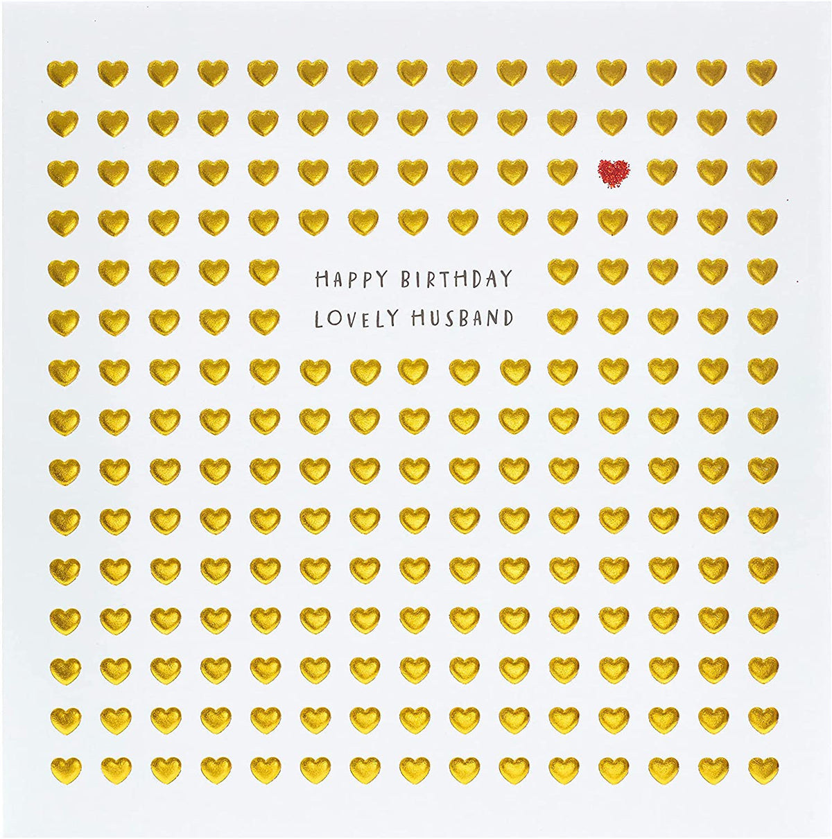 Little Hearts Design Husband Birthday Card