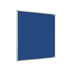 Magiboards Blue Felt Lockable Noticeboard Display Case Portrait 600x900mm - GF1AB2PBLU