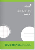 Silvine A4 analysis book with 32 pages, featuring a durable cover and lined pages for bookkeeping and financial analysis.