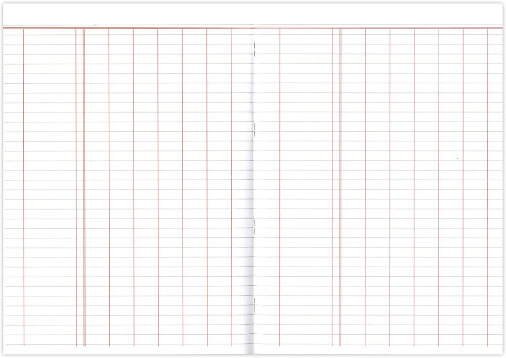 Silvine A4 analysis book with 32 pages for bookkeeping and analysis, featuring a sturdy cover and lined pages.