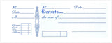 Silvine duplicate receipt cheque book in business stationery style, 80 x 202mm, featuring duplicate pages for record-keeping.