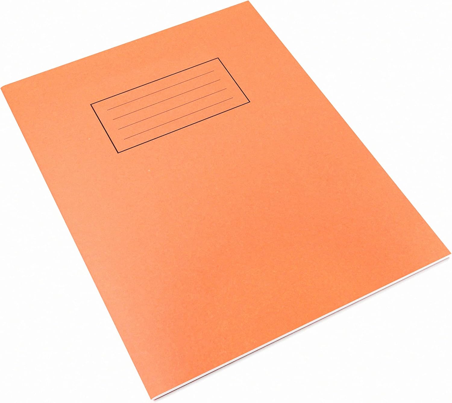 Orange Silvine exercise notebook with 5mm square grids, 80 pages, measuring 229x178mm, featuring a flexible cover.