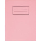Pink Silvine exercise notebook with plain pages, 229 x 178mm, featuring a durable cover and compact design for writing and note-taking.