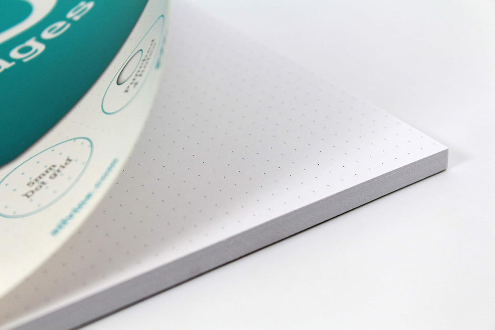 Silvine A4 refill pad with 5mm grey dot grid pages, 160 sheets, ideal for stationery and note-taking.
