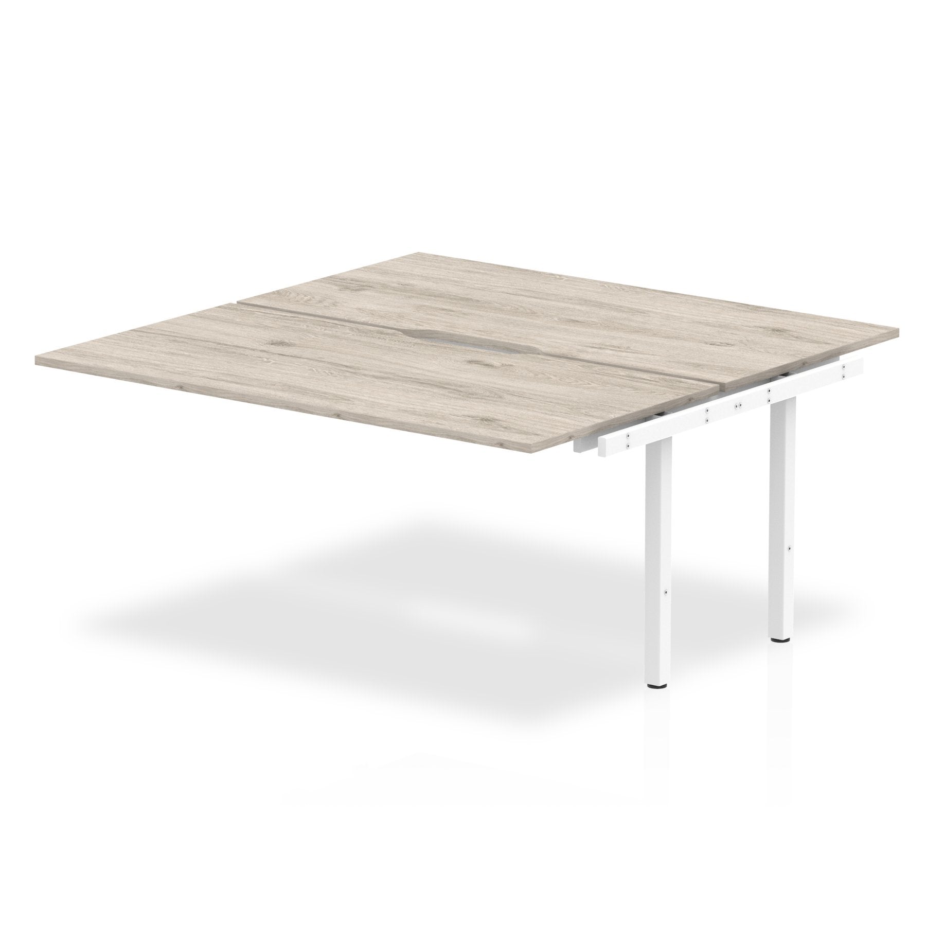 Dynamic Evolve Plus 1600mm B2B Extension Kit Grey Oak Top White Frame BE782 DD