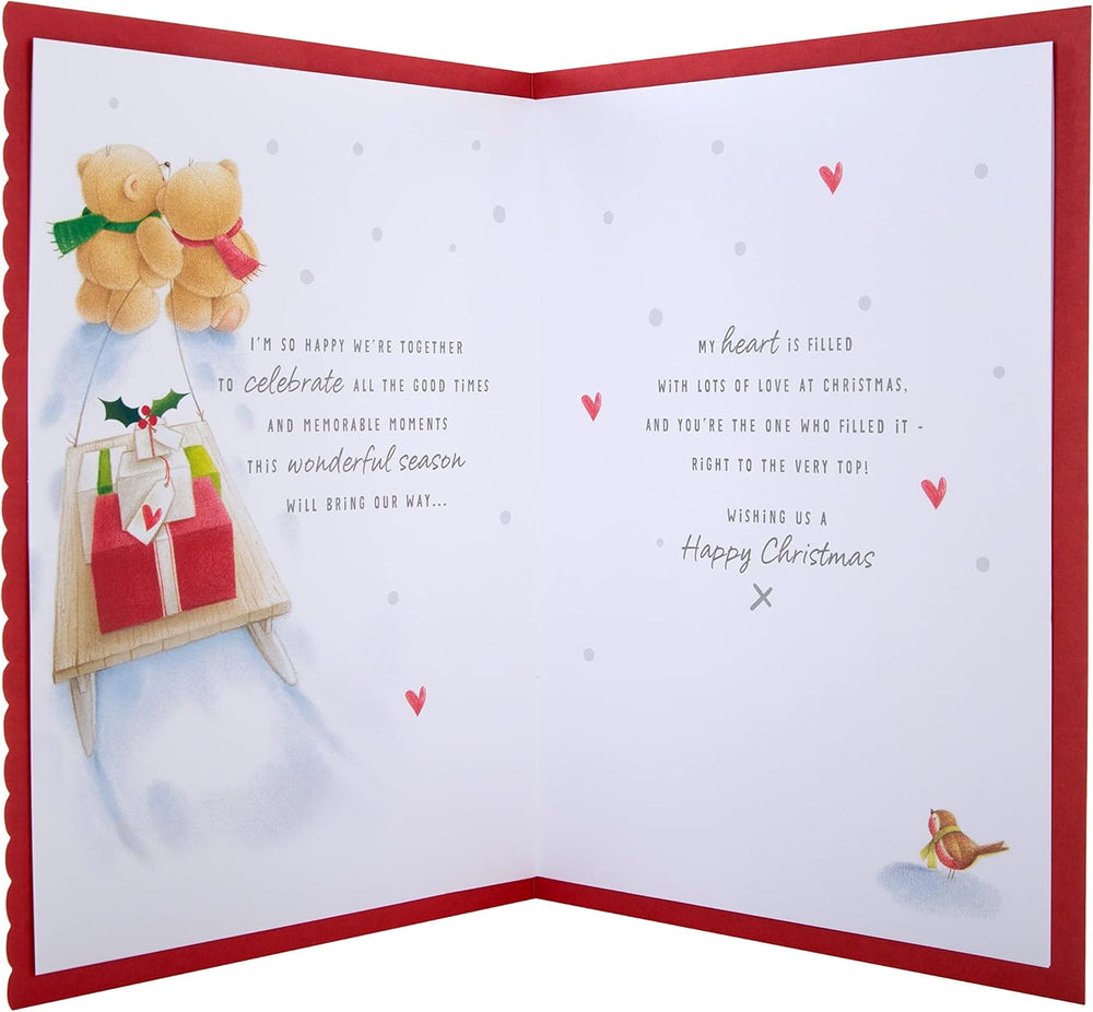 Hallmark Boxed Christmas Card for Fiancé – Forever Friends Winter Love Design