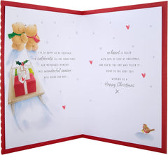 Hallmark Boxed Christmas Card for Fianc� - Cute Forever Friends Winter Love Design