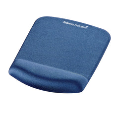 Fellowes PlushTouch Mouse Pad Wrist Rest Blue 9287302