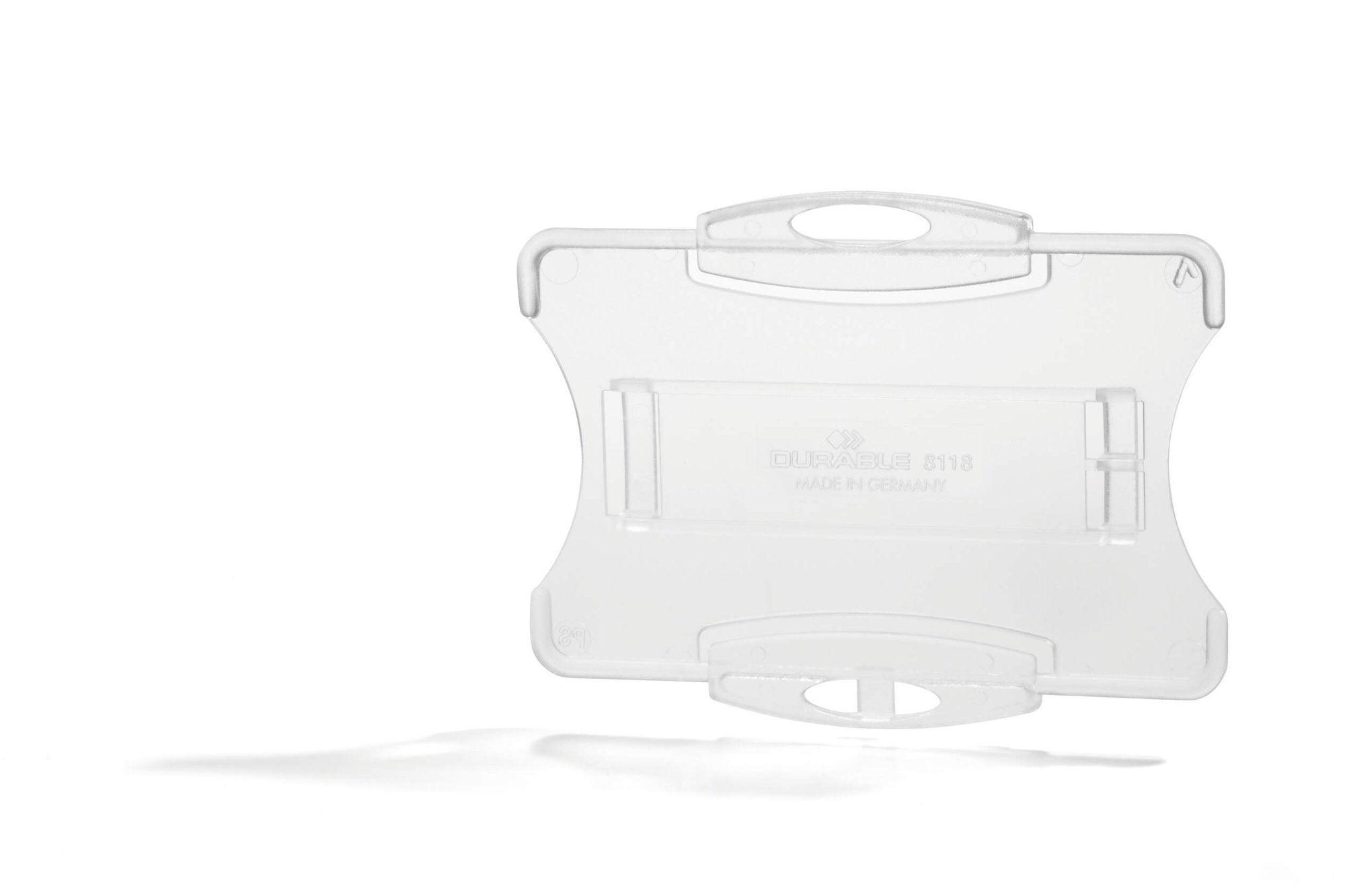 Durable Security Pass Holder 54x87mm Holds 1 ID/Security Card Transparent (Pack 10) - 891819