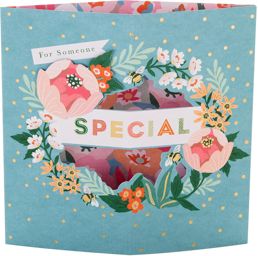 Someone Special - Die Cut Floral Design Card
