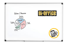 Bi-Office Maya Non Magnetic Melamine Whiteboard Aluminium Frame 600x900mm - MA0312170 DD