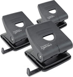Rapesco Germ-Savvy® Antibacterial: 2-Hole Punch (30 Sheet) – Black (Pack 3)