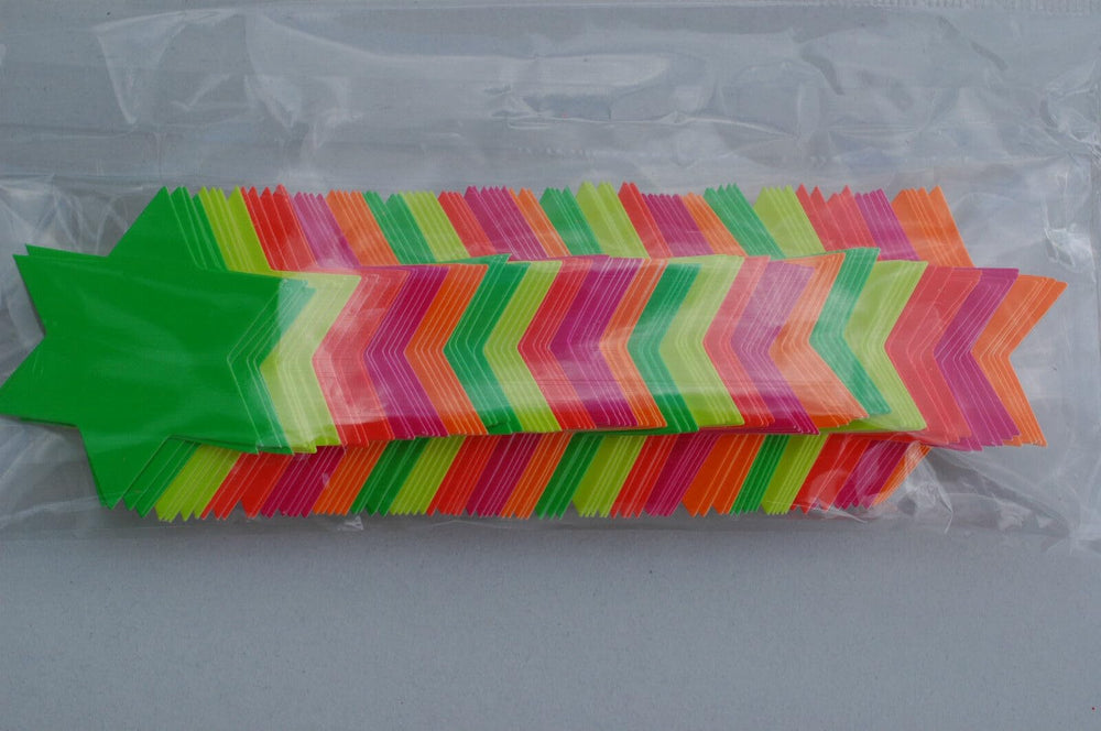 Fluorescent Star Stickers – Pack of 100 Small Assorted Colour Reward Stars