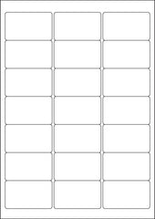 ValueX Multipurpose Label 63.5x38.1mm 21 Per A4 Sheet White (Pack 2100 Labels) - 15138SM