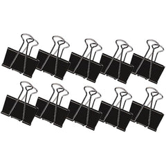 Pack of 10 Q-Connect 16mm Black Foldback Clips