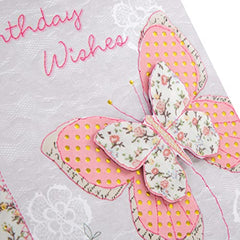 3D-Effect Butterfly Design Birthday Card