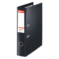 Esselte No.1 VIVIDA Lever Arch File Polypropylene Foolscap 75mm Spine Width Black (Pack 10) - 48087