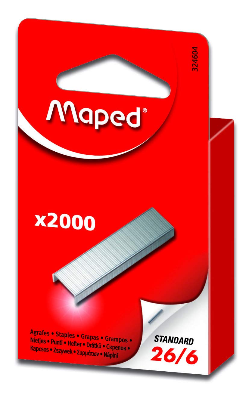 STAPLES 26/6 X2000 PEGGABLE BOX