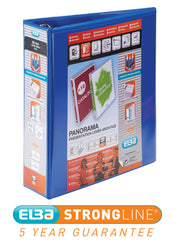 Elba Panorama Presentation Lever Arch File Polypropylene A4 90mm Spine Width A4 Blue (Pack 5) - 400008438