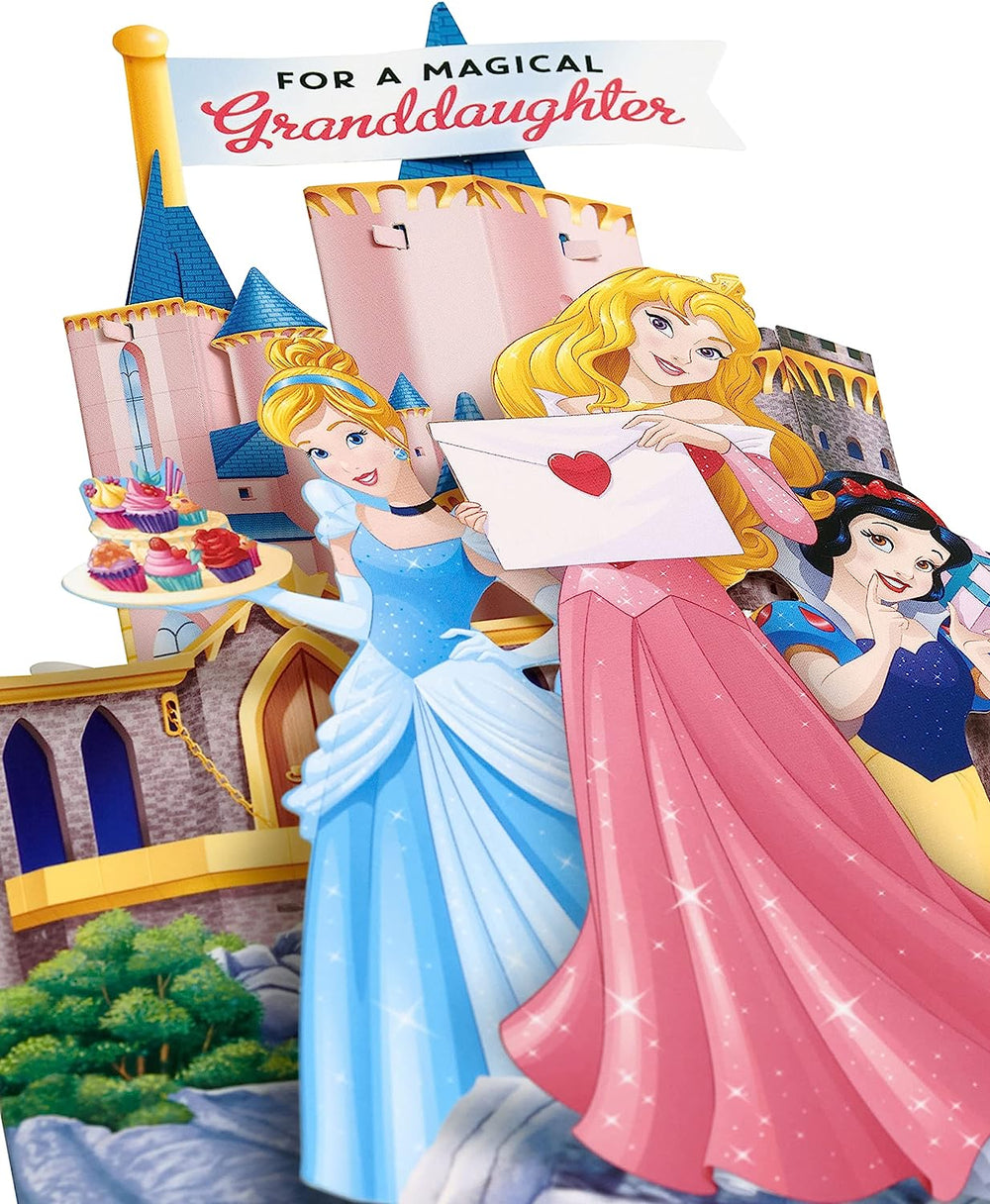 Disney Princess Granddaughter Build Your Own Castle and Includes Stickers! Birthday Card