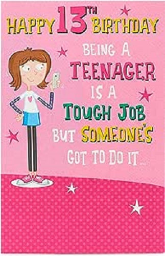 Funny Lazy Teen13th Birthday Card