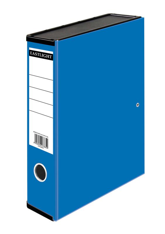 ValueX Box File Paper on Board Foolscap 65mm Capacity 80mm Spine Width Clip Closure Blue - 31813DENT