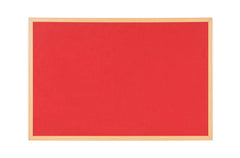 Bi-Office Earth-It Executive Red Felt Noticeboard Oak Wood Frame 900x600mm - FB0746239 DD
