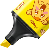 Set of three Stabilo BOSS Mini Animal Vibes highlighter pens in assorted colors with cute animal designs on the pens.