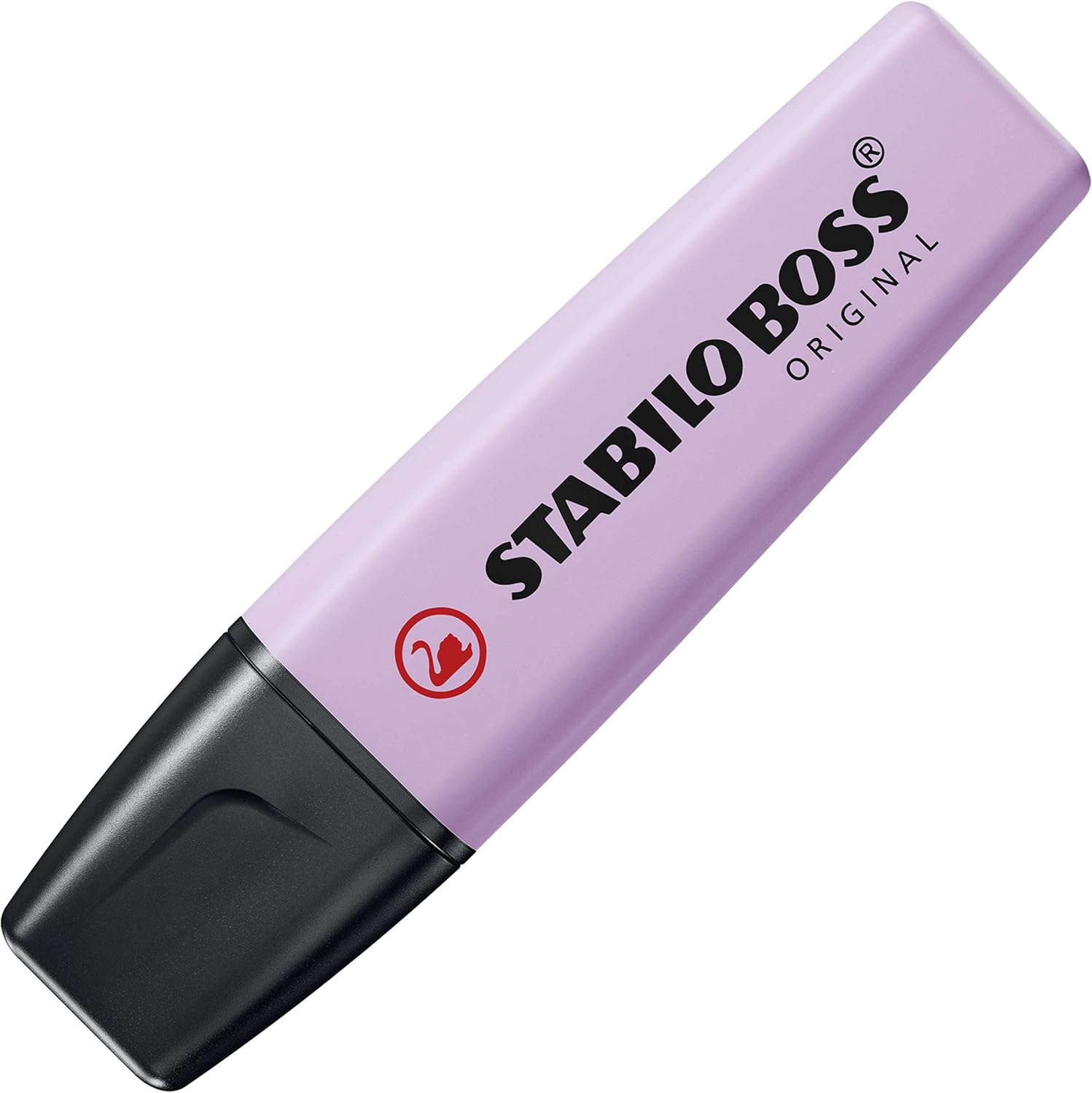 Stabilo Boss Original Pastel Lilac Haze highlighter with pastel purple ink and ergonomic design for vibrant highlighting.