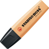 Stabilo Boss Original Pastel highlighter in Pale Orange with a chisel tip and pastel-colored plastic body.