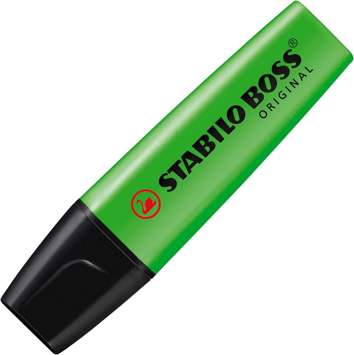 Stabilo Boss Original Green Highlighter with chisel tip for bright highlighting on documents and notes.