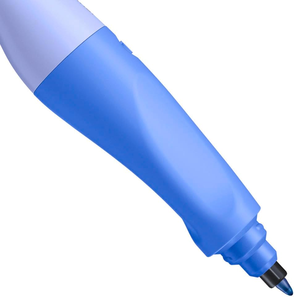 Stabilo Easyoriginal Pastel ergonomic rollerball pen for left-handed users in cloudy blue, designed for comfortable writing.
